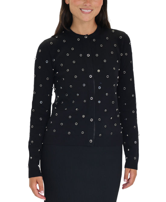 Cardigan w/ Jewel Studs view 