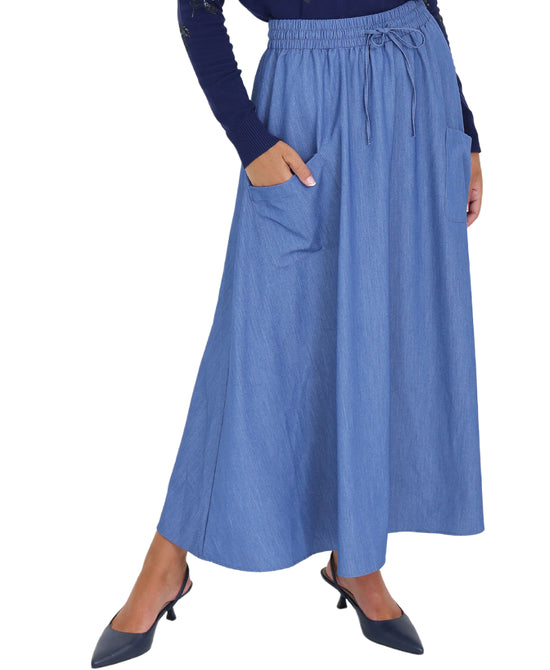 Denim Midi Skirt view 