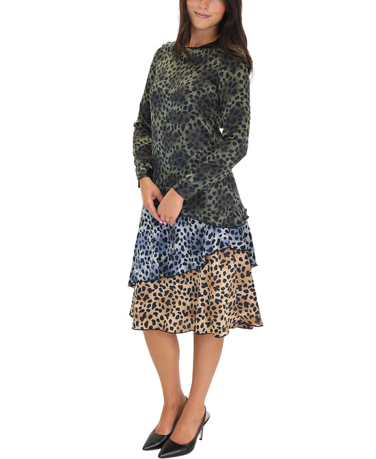 Multicolor Animal Print Dress view 