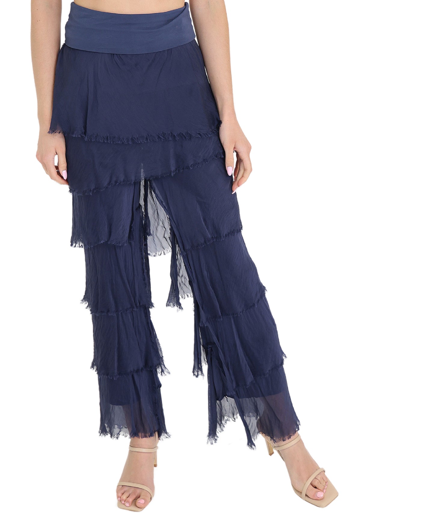 Tiered Silk Pants view 1