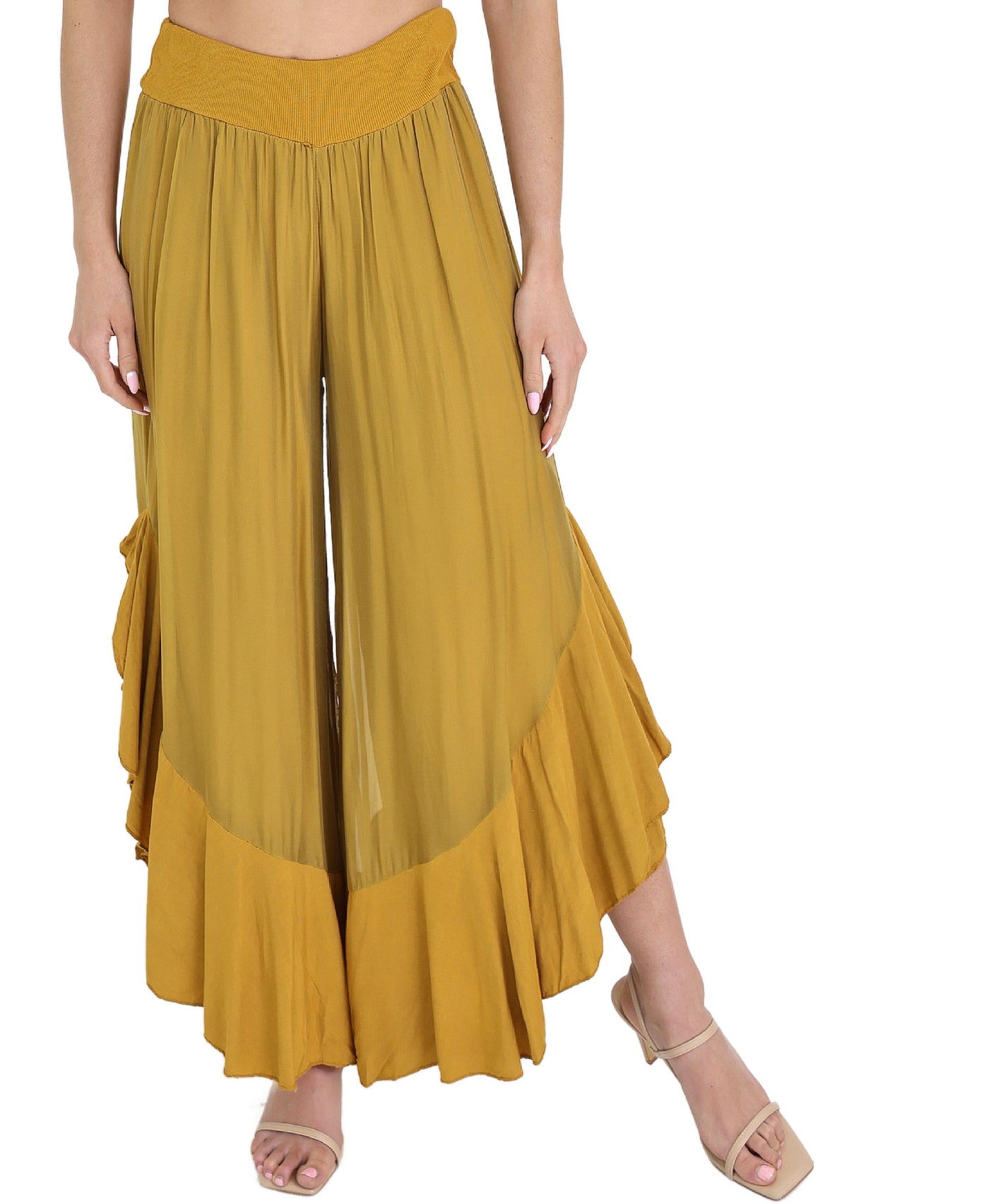 Silk Flounce Pants view 1
