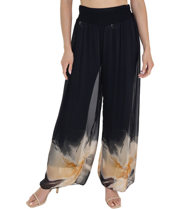 Silk Printed Pants view 