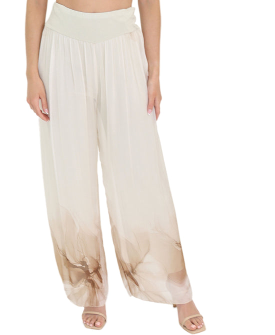 Silk Printed Pants view 