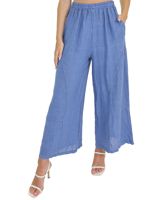 Linen Pants w/ Seam Detail view 