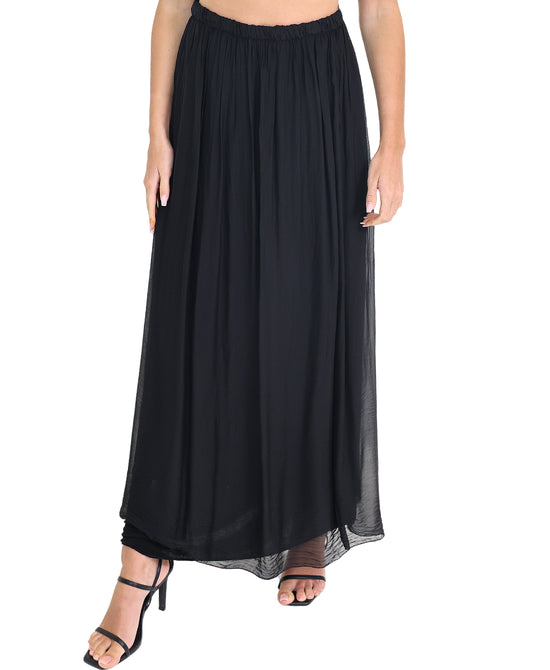 Silk Maxi Skirt view 