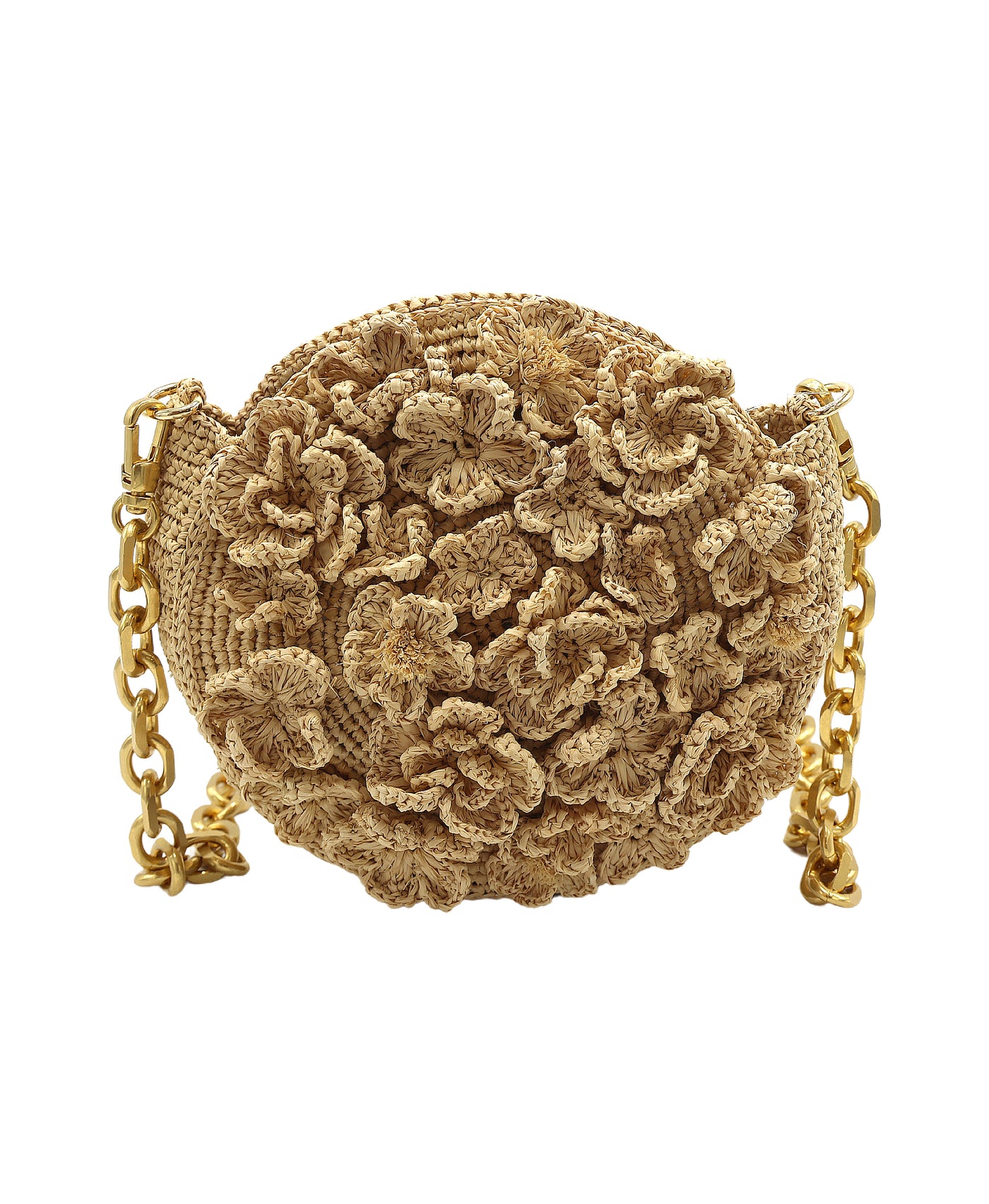 Flower Straw Round Handbag view 1