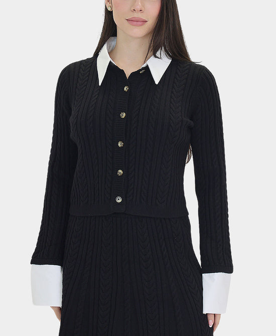 Cable Knit Cardigan Top view 