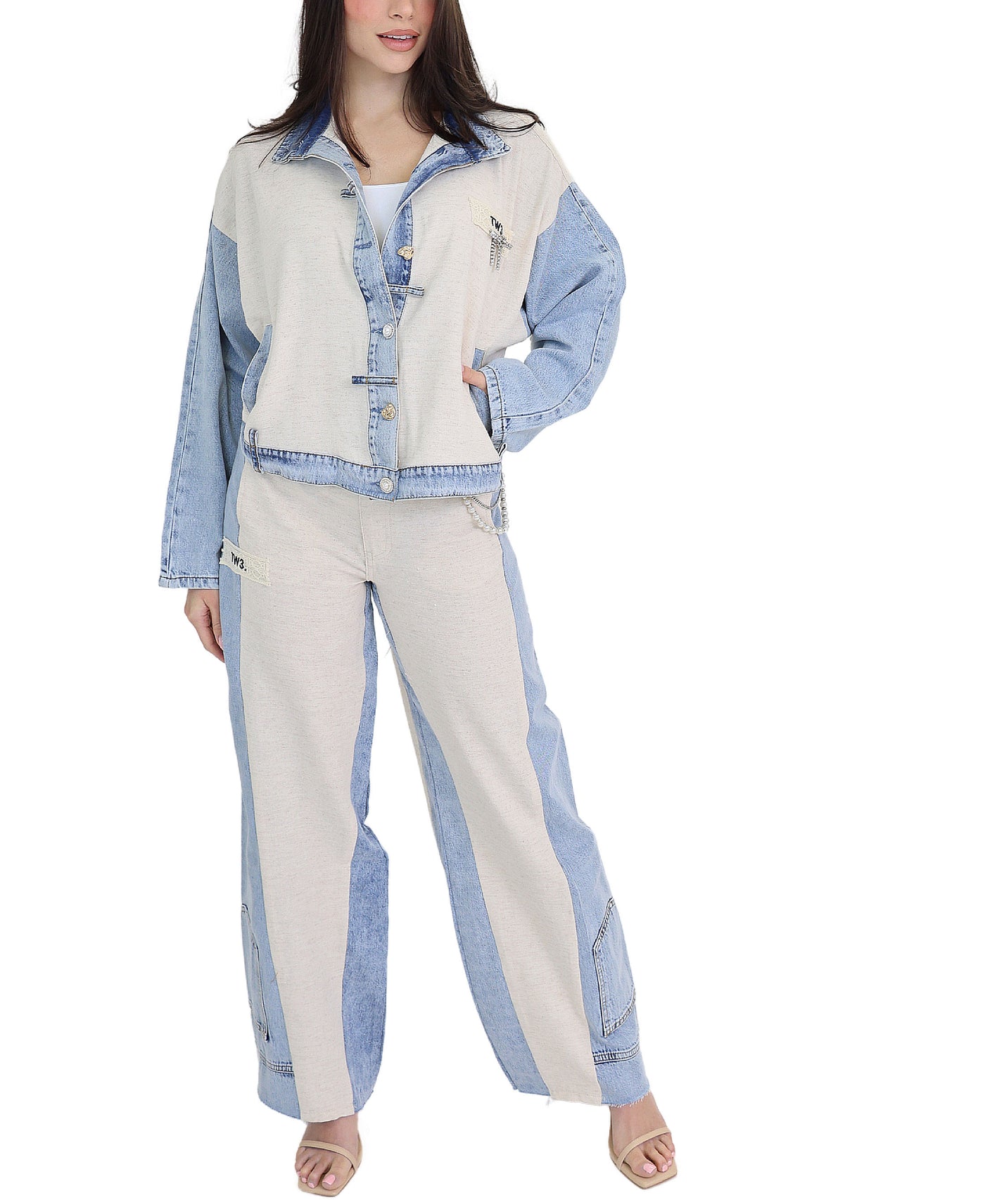 Denim Trim Jacket view 2