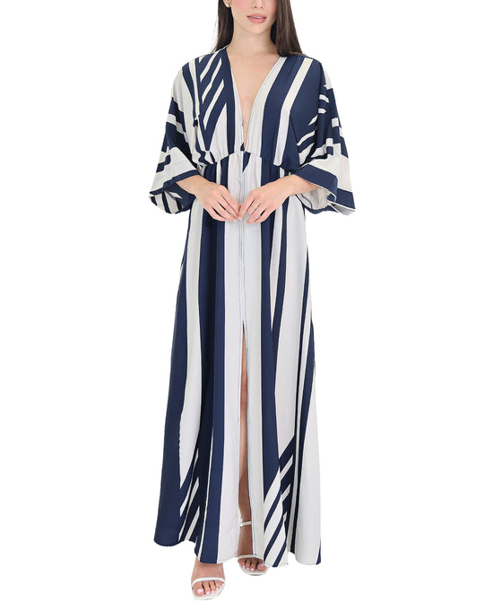 Striped Kimono Maxi Dress view 