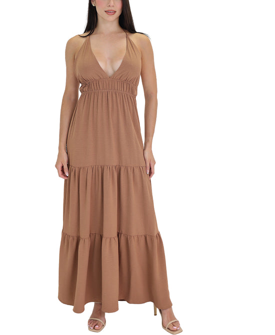Tiered Halter Maxi Dress view 