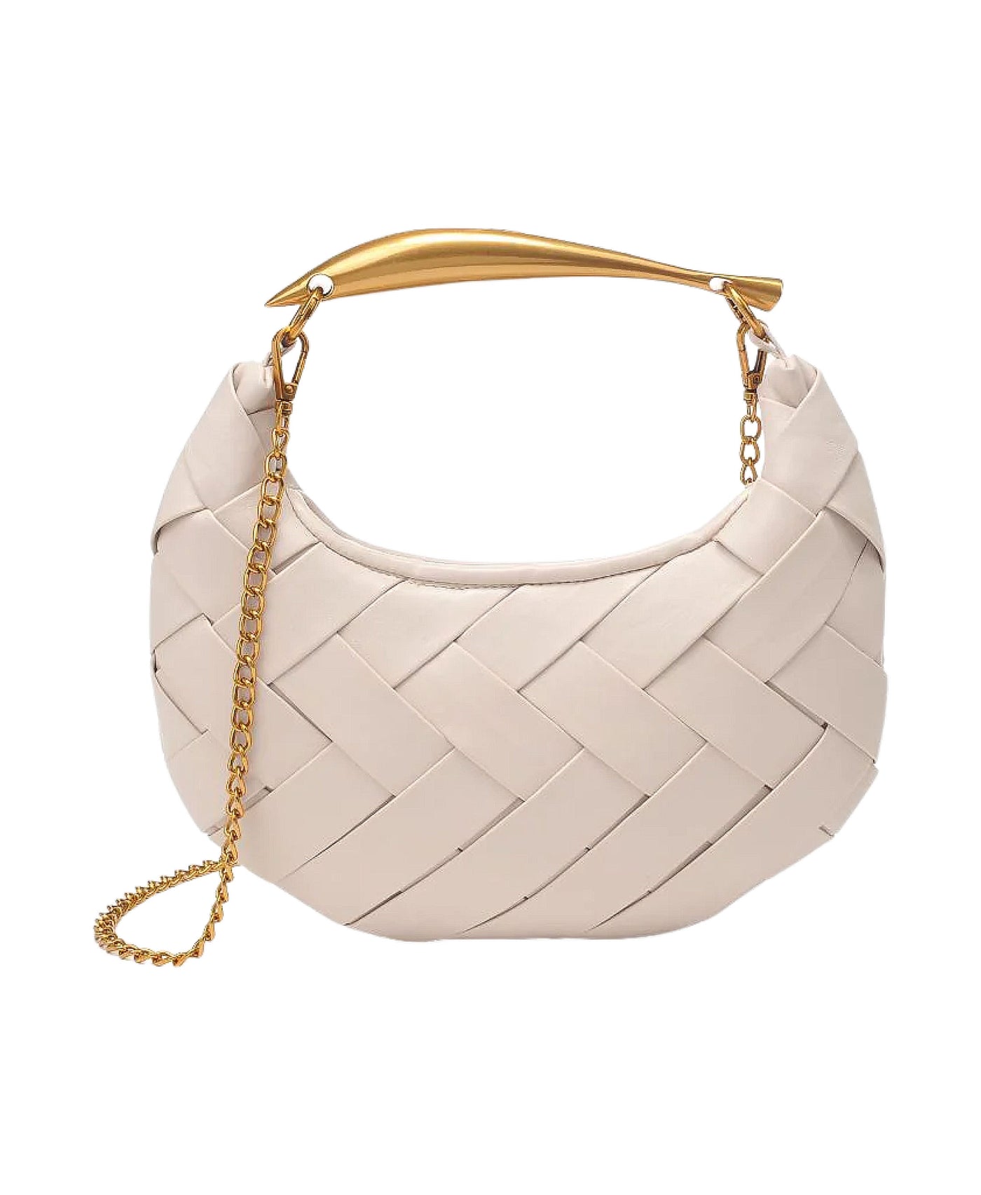Woven Vegan Leather Crossbody Bag view 1