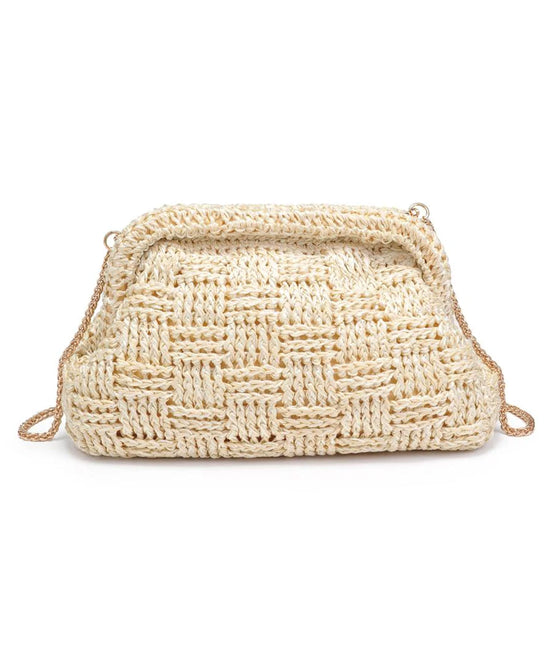 Woven Straw Clutch Bag view 