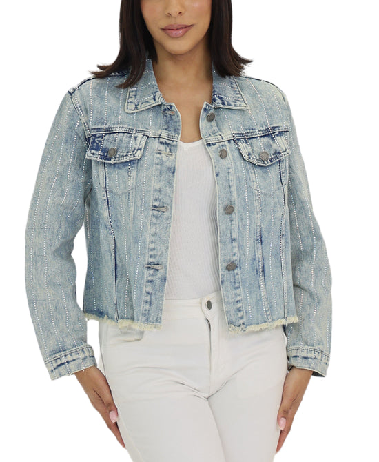 Denim Jacket w/ Sequins view 