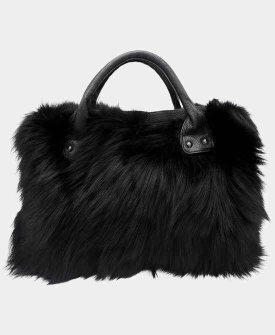 Fox Fur Satchel Handbag view 