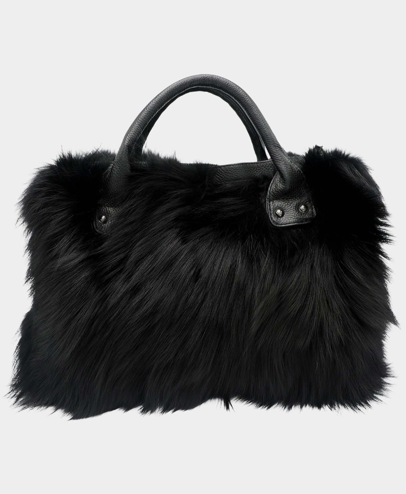 Fox Fur Satchel Handbag view 1