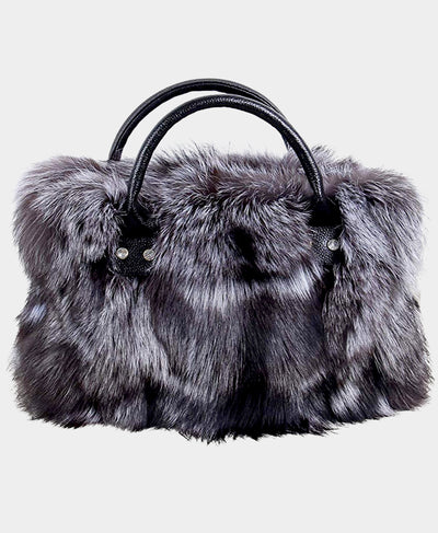Fox Fur Satchel Handbag image 3