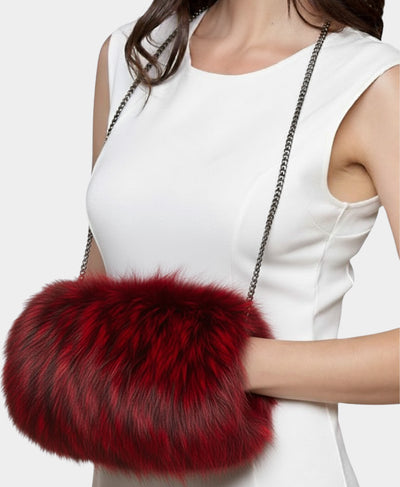 Fox Fur Crossbody Bag & Hand Muff Warmer image 5