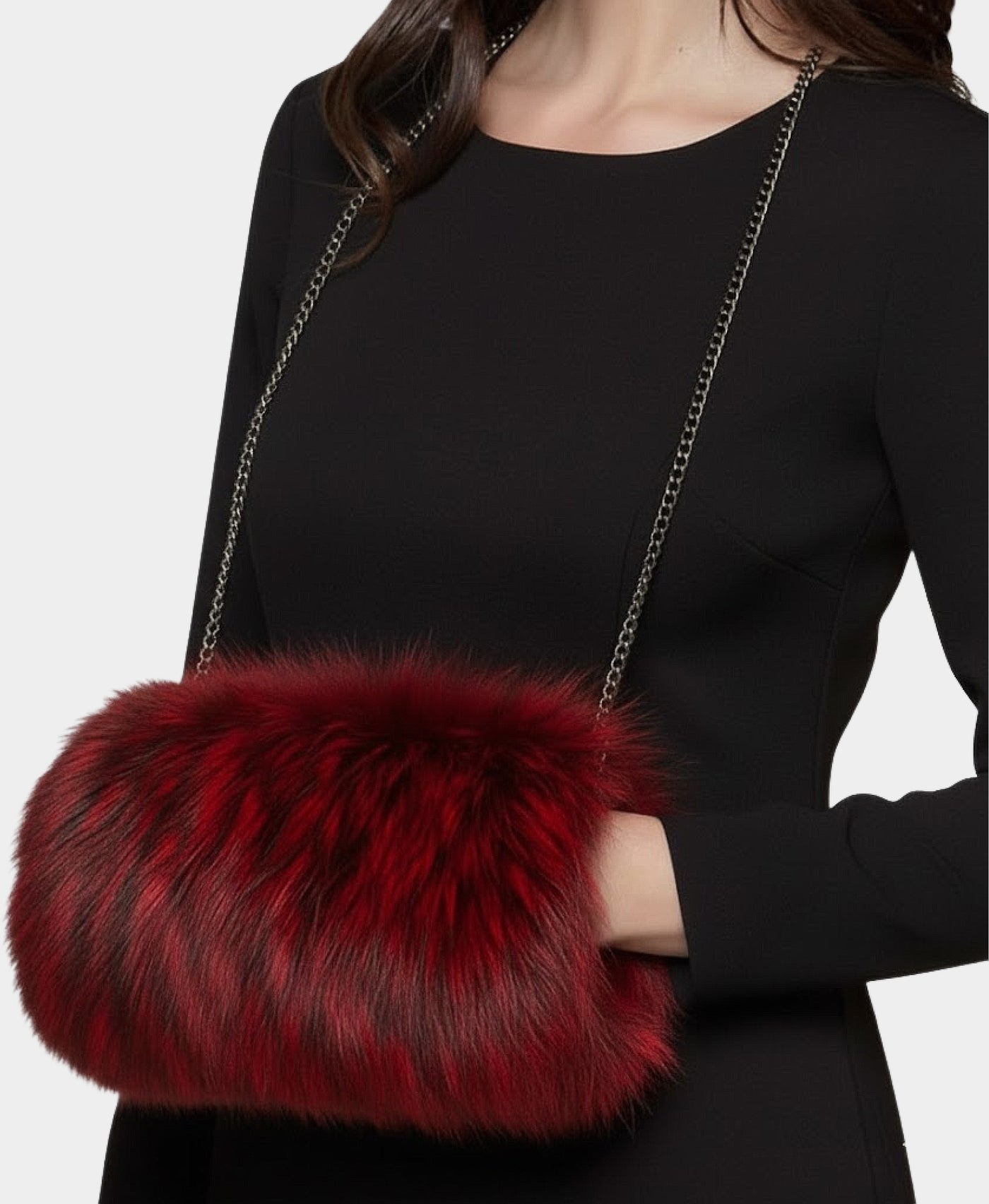 Fox Fur Crossbody Bag & Hand Muff Warmer view 5