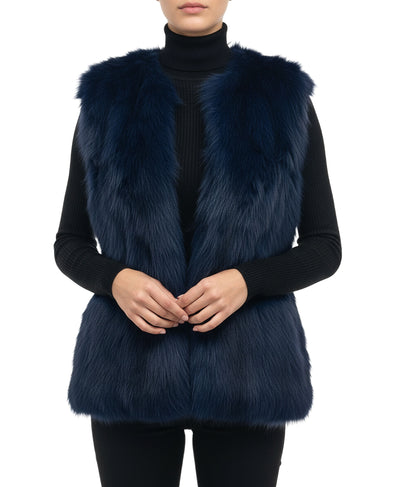 Fox Fur Vest w/ Hood image 1