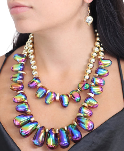 Beaded Necklace & Earrings Set image 1