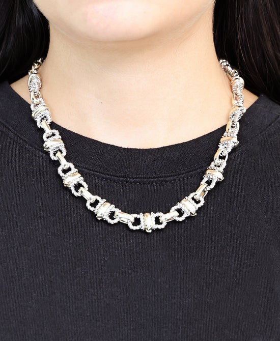 Two Tone Chain Necklace view 