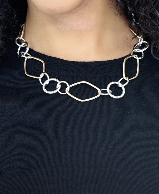 Two Tone Statement Necklace view 