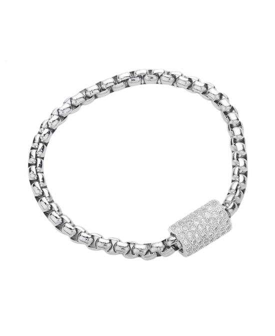 Cubic Zirconia Cylinder Bracelet view 