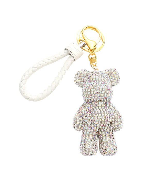 Crystal Bear Keychain/Bag Charm view 