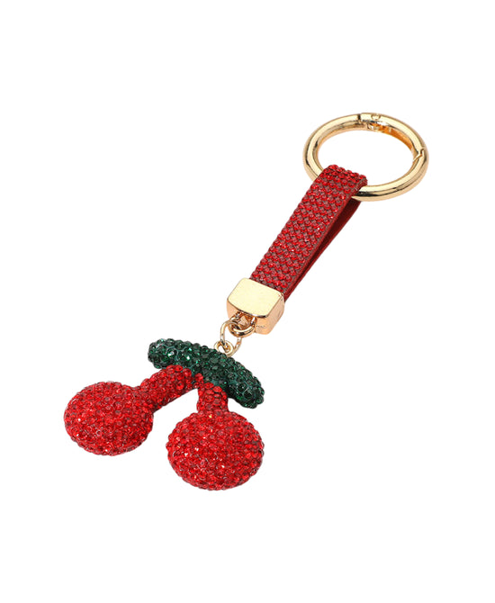 Crystal Cherry Keychain/Bag Charm view 