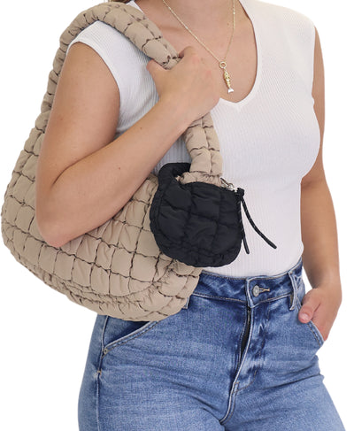 Quilted Puffer Shoulder Bag image 2