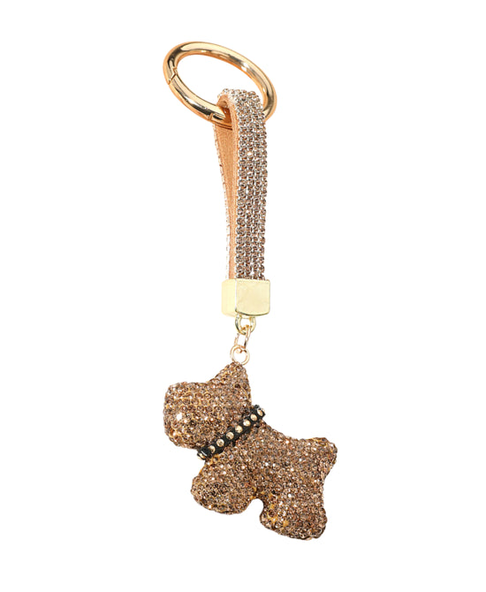 Crystal Dog Keychain/Bag Charm view 