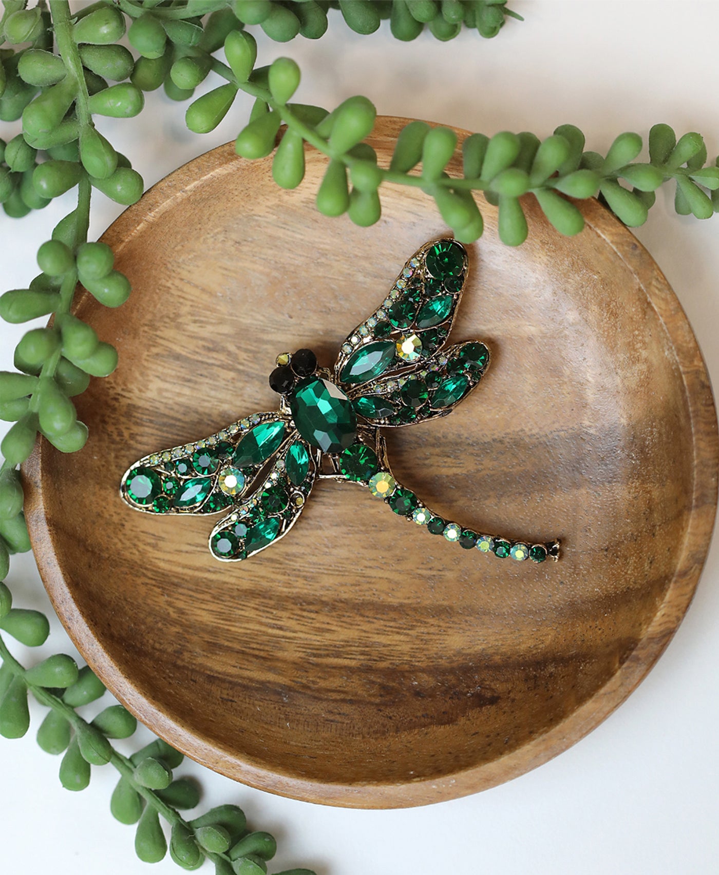 Dragonfly Crystal Brooch view 1