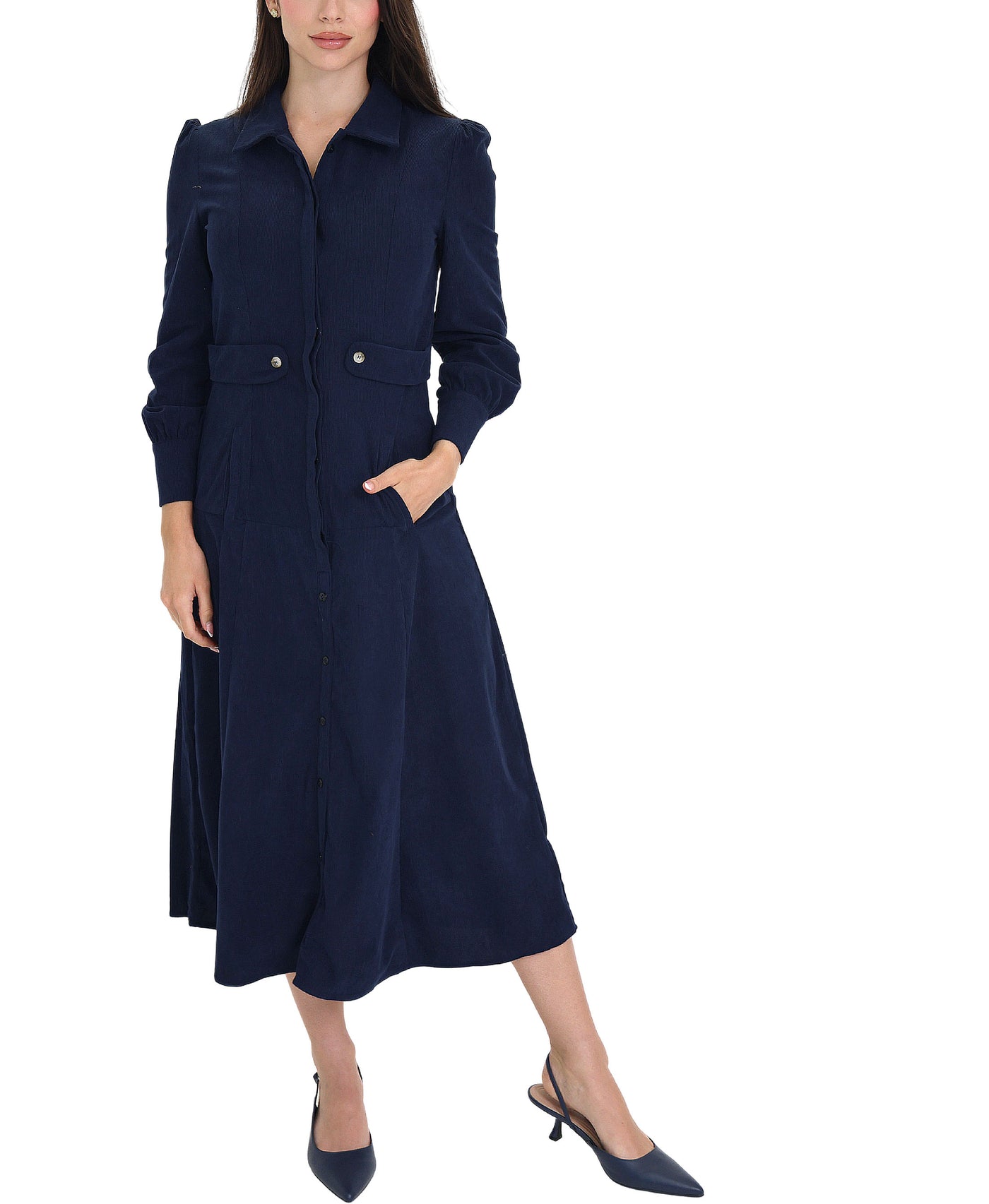 Corduroy Midi Dress view 1