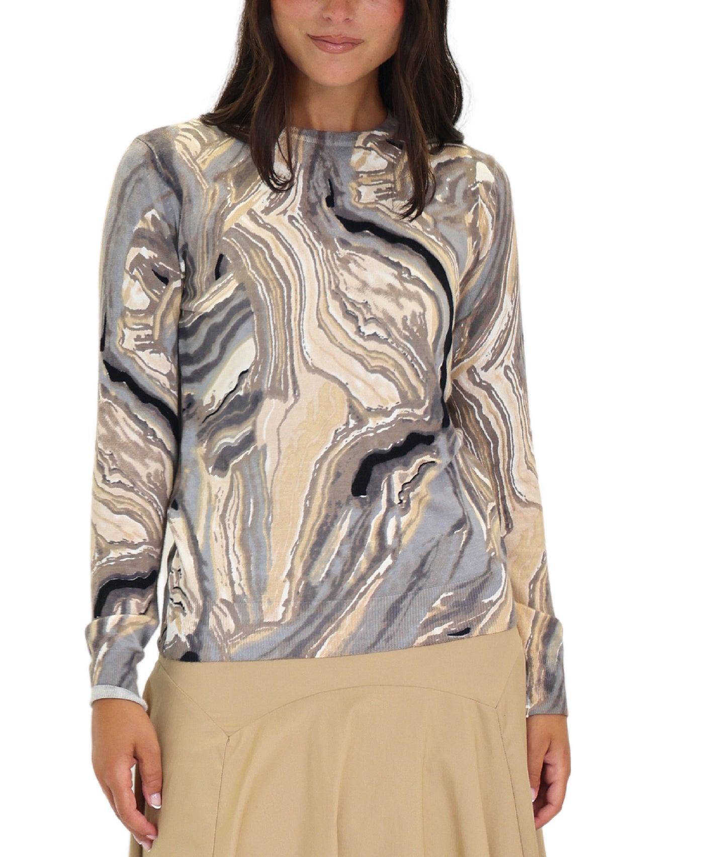 Marble Print Sweater view 1