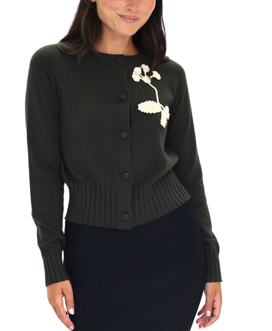 Embroidered Flower Cardigan view 