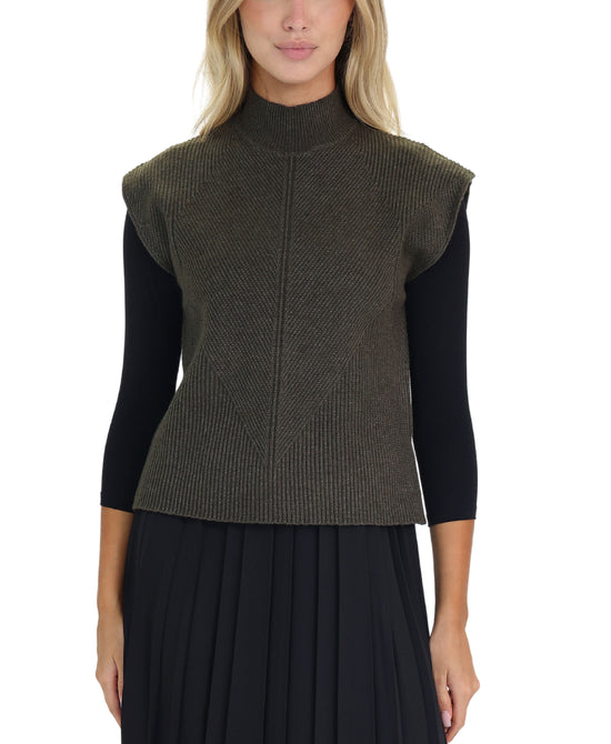 Ribbed Knit Vest view 