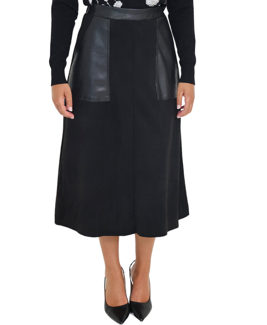 Faux Suede Midi Skirt view 