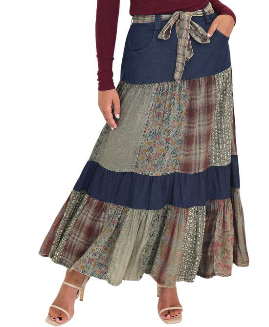 Multi Media Maxi Skirt view 