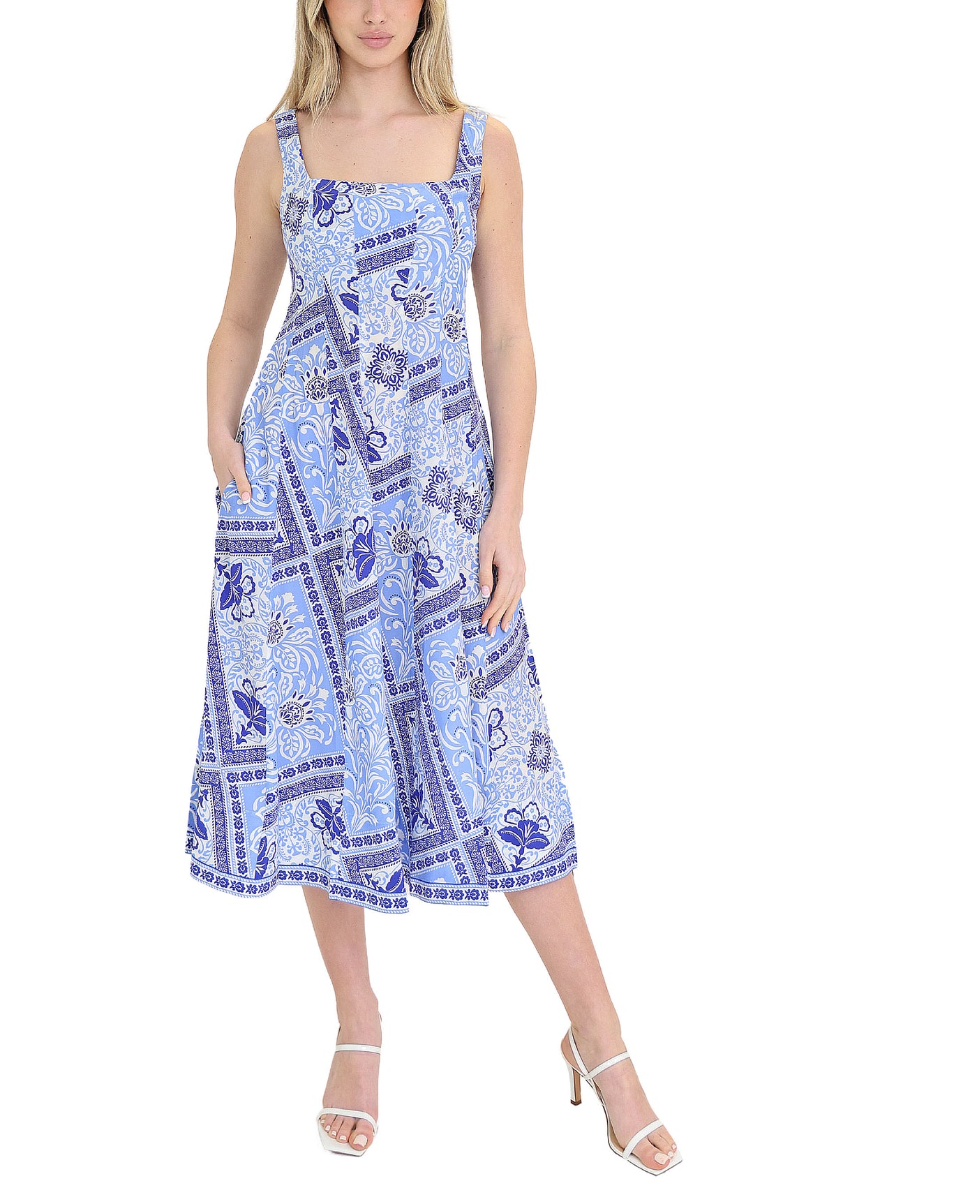 Printed Midi Dress view 1