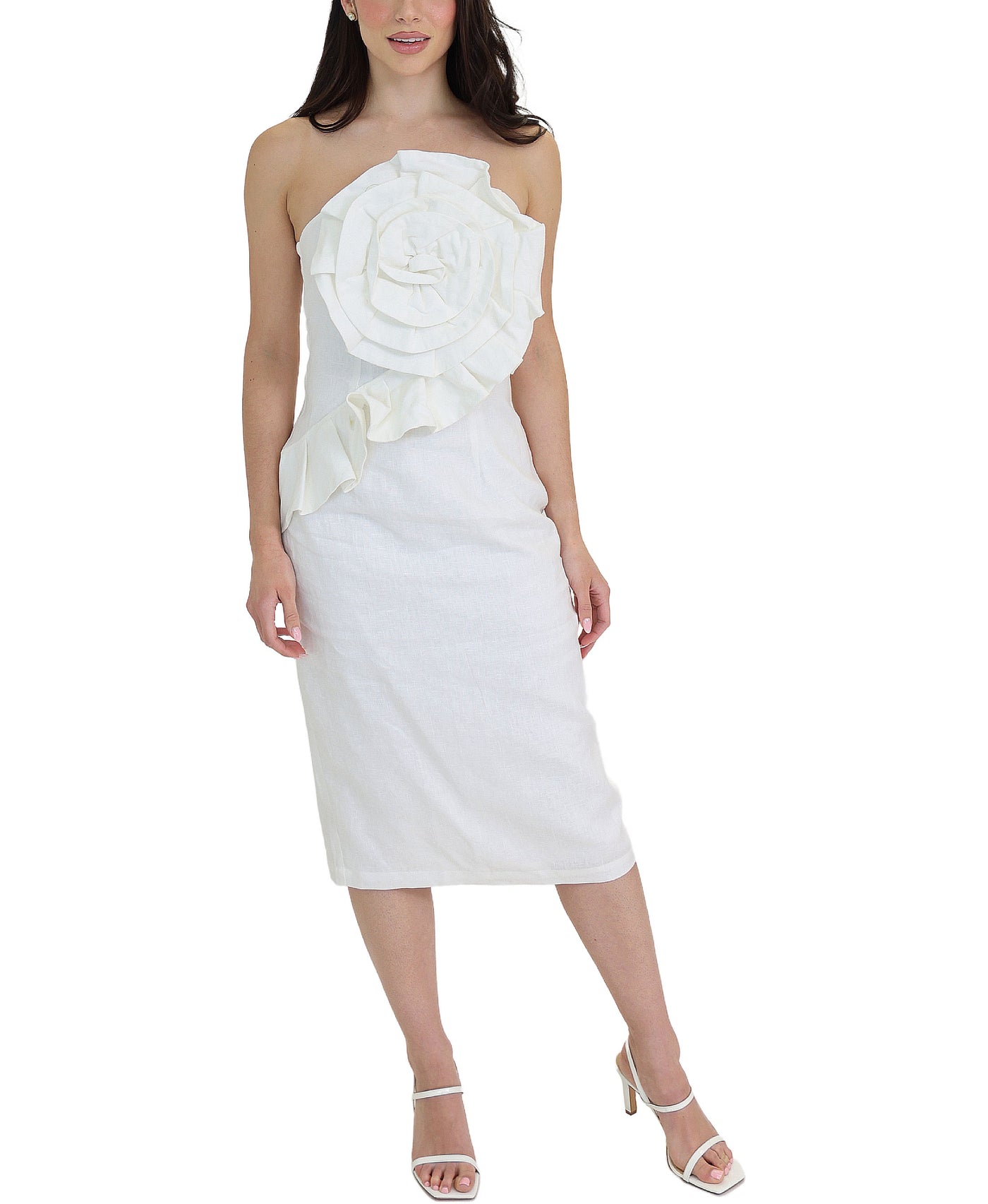 Midi Dress w/ Popout Flower view 1