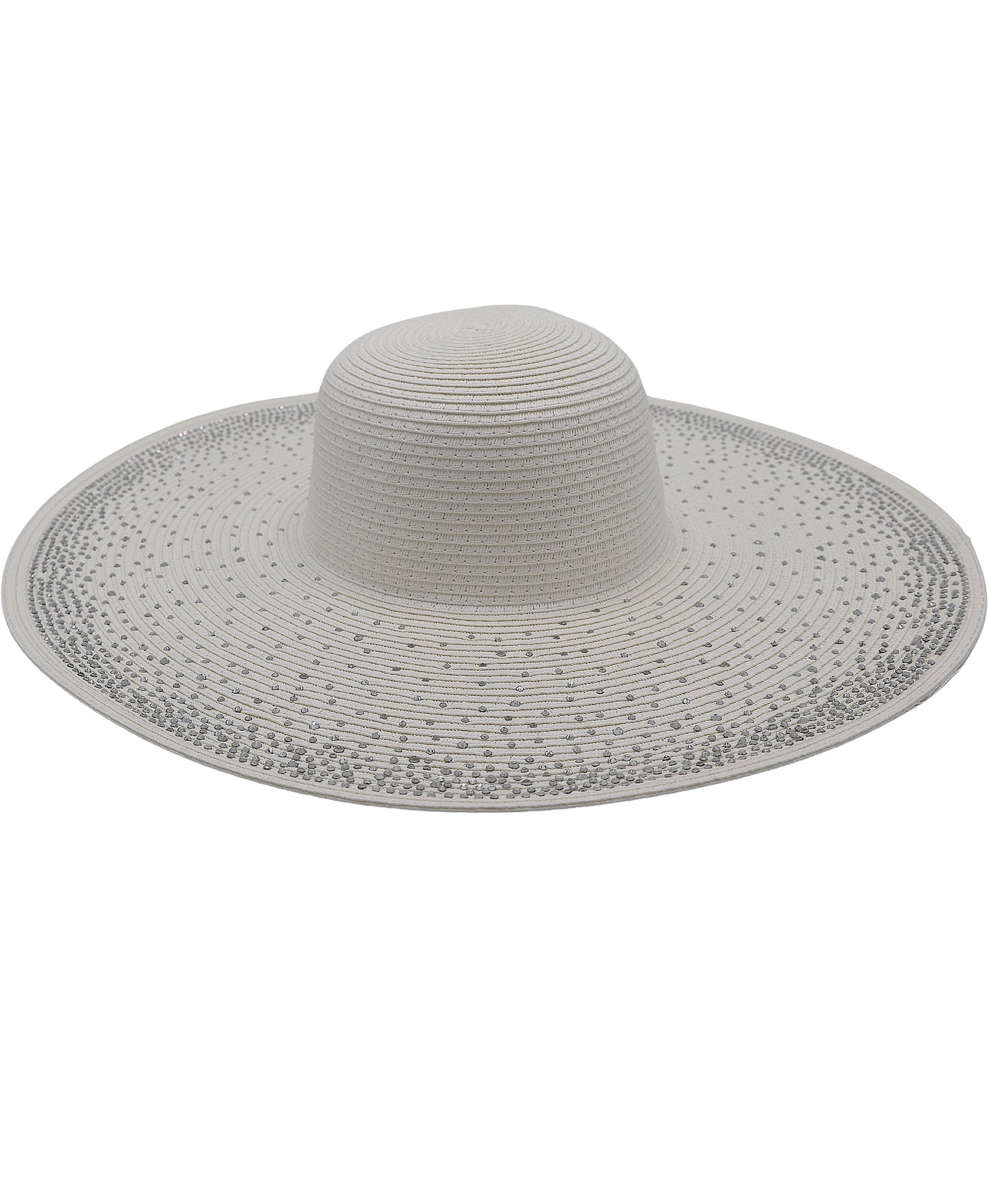 Floppy Straw Hat w/ Rhinestones view 1