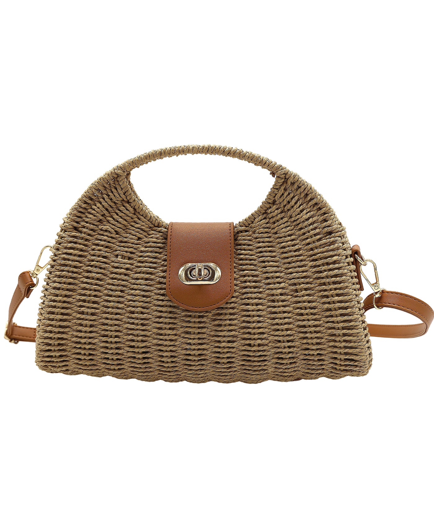 Large Straw Handbag view 1