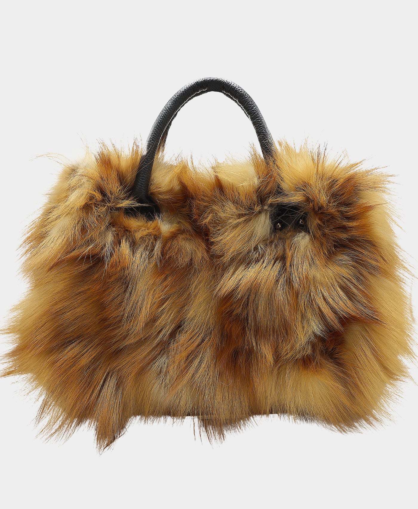 Fox Fur Satchel Handbag view 1